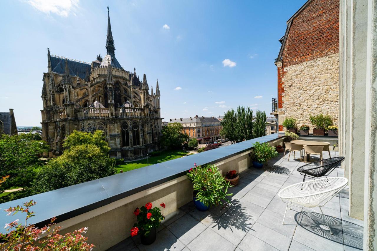 Les Suites 7 Anges - Parking, Vue Cathedrale & Centre Historique ריימס מראה חיצוני תמונה