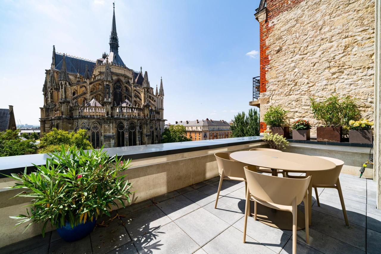 Les Suites 7 Anges - Parking, Vue Cathedrale & Centre Historique ריימס מראה חיצוני תמונה