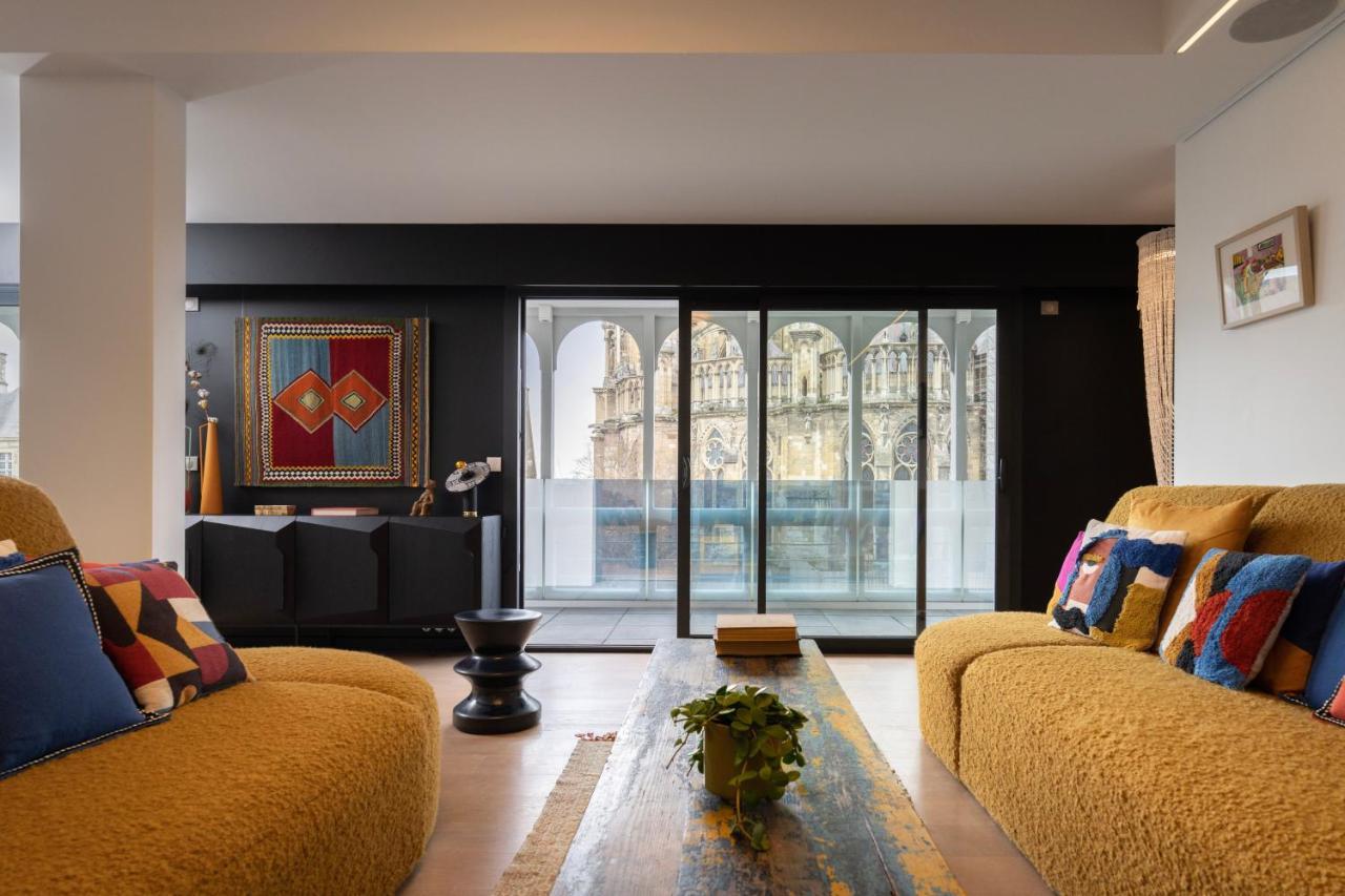 Les Suites 7 Anges - Parking, Vue Cathedrale & Centre Historique ריימס מראה חיצוני תמונה